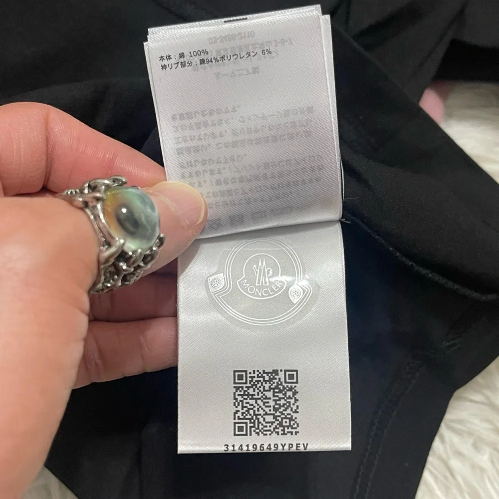 NWT Men’s Size Small Moncler X Palm Angels Wing Logo Tee 100% Cotton In Black - Picture 16 of 17